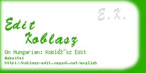 edit koblasz business card